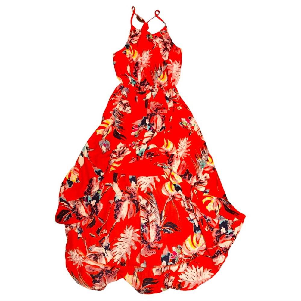 NWOT ‘She + Sky’ Floral, Red Dress, Size Small